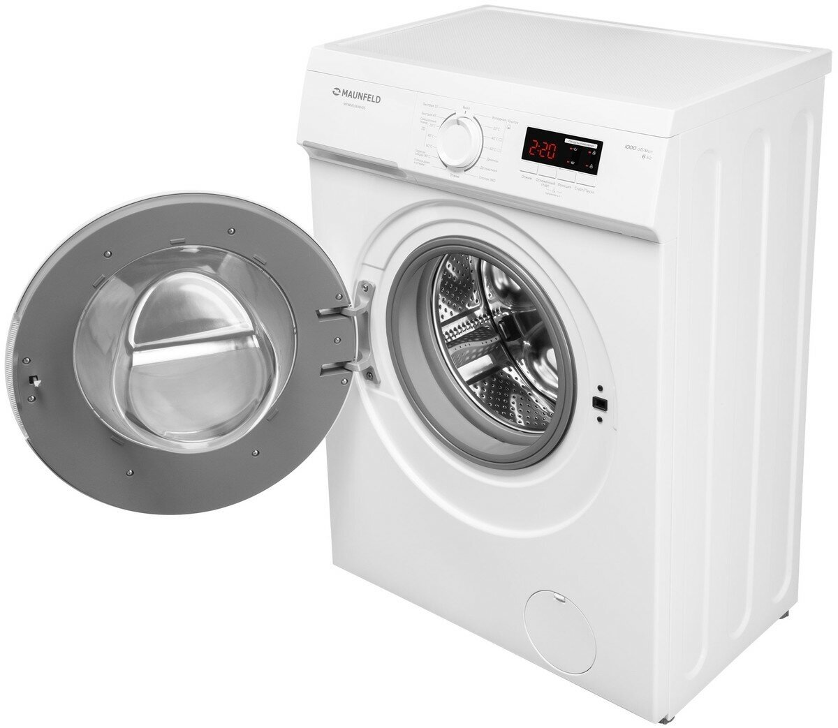 машина стиральная MAUNFELD MFWM106WH05 6кг/1000об/40см белый - фото №5