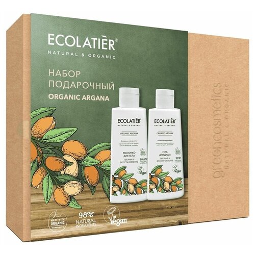 Купить Подарочный набор для ухода за телом Ecolatier, Organic Argana Молочко + Гель для душа