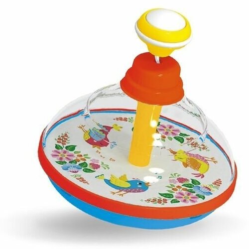 фото Юла детская развивающая игрушка соловушка , прозрачная с музыкой, в подарок, диаметр 12 см. ярик