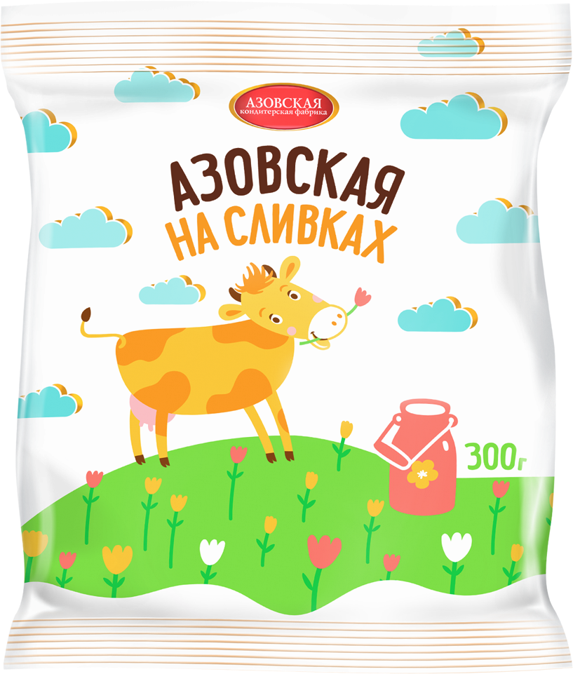 Конфеты молочные "Азовская коровка на сливках" 300 гр