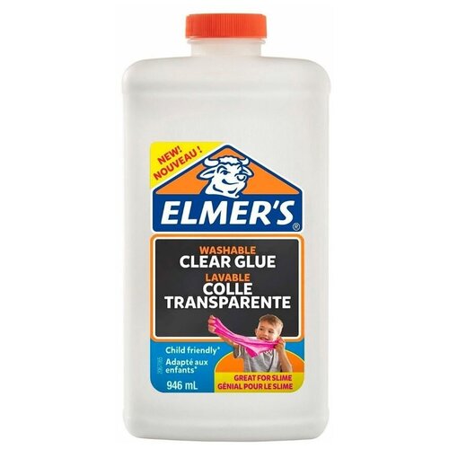 фото Набор elmer's клей для слаймов school glue clear 946 мл прозрачный