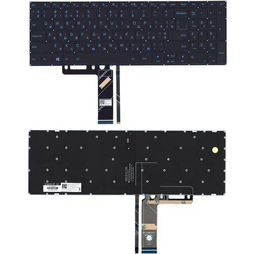 клавиатура для ноутбука lenovo ideapad l340 15 черная с голубой подсветкой Клавиатура для ноутбука Lenovo IdeaPad L340-15 черная с голубой подсветкой