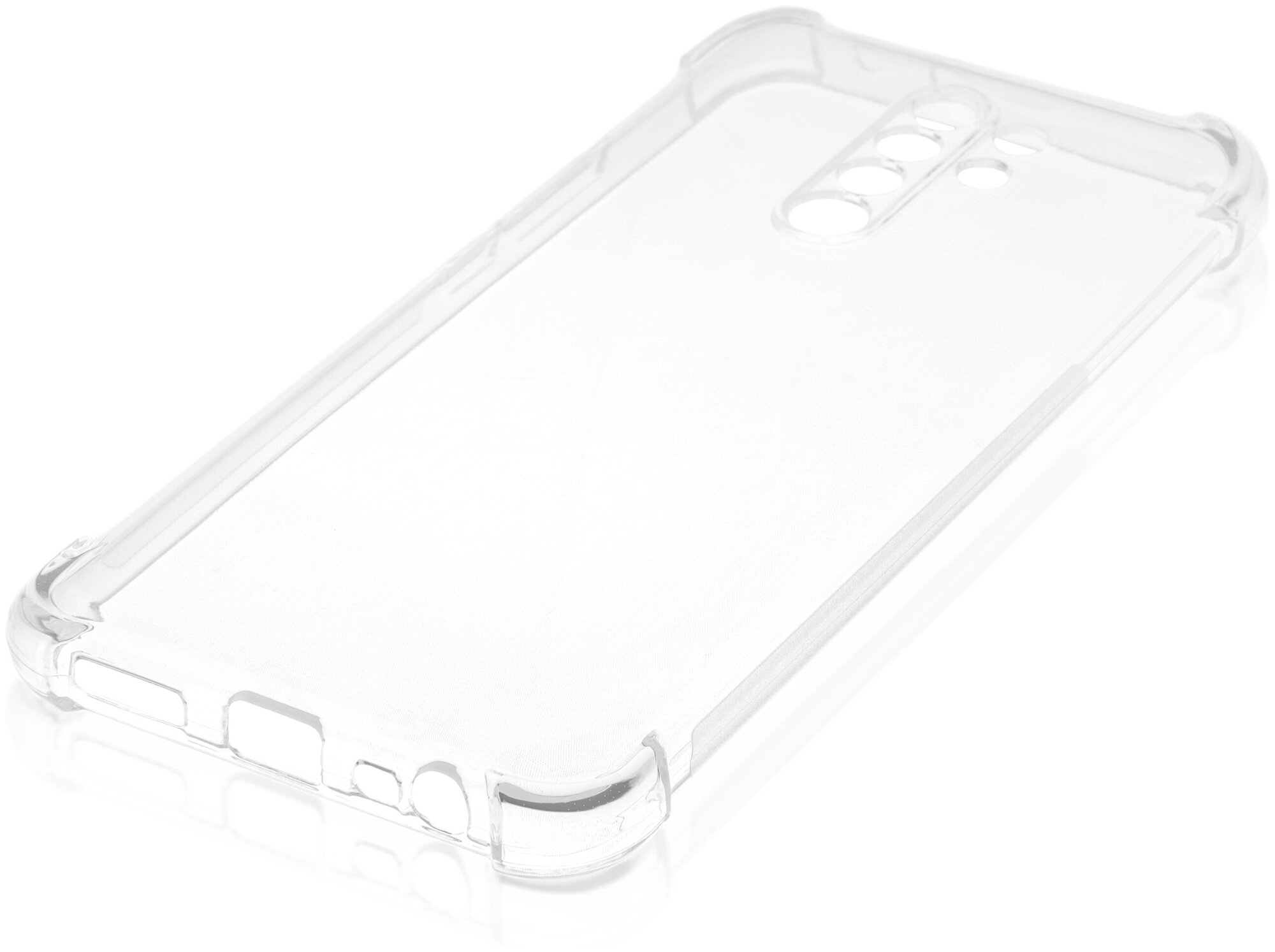 Противоударный чехол -накладка для Xiaomi Redmi 9 (Сяоми Редми 9) силиконовый усиленные углы защита блока камер ROSCO чехол прозрачный