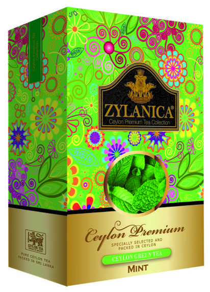 ЧАЙ зеленый ZYLANICA / Зеланика Ceylon Premium Collection Мята 100 г