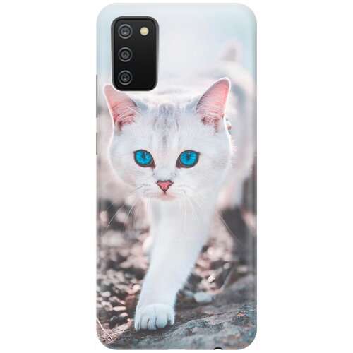 фото Силиконовый чехол на samsung galaxy a02s / самсунг а02 эс с принтом "голубоглазый кот" gosso