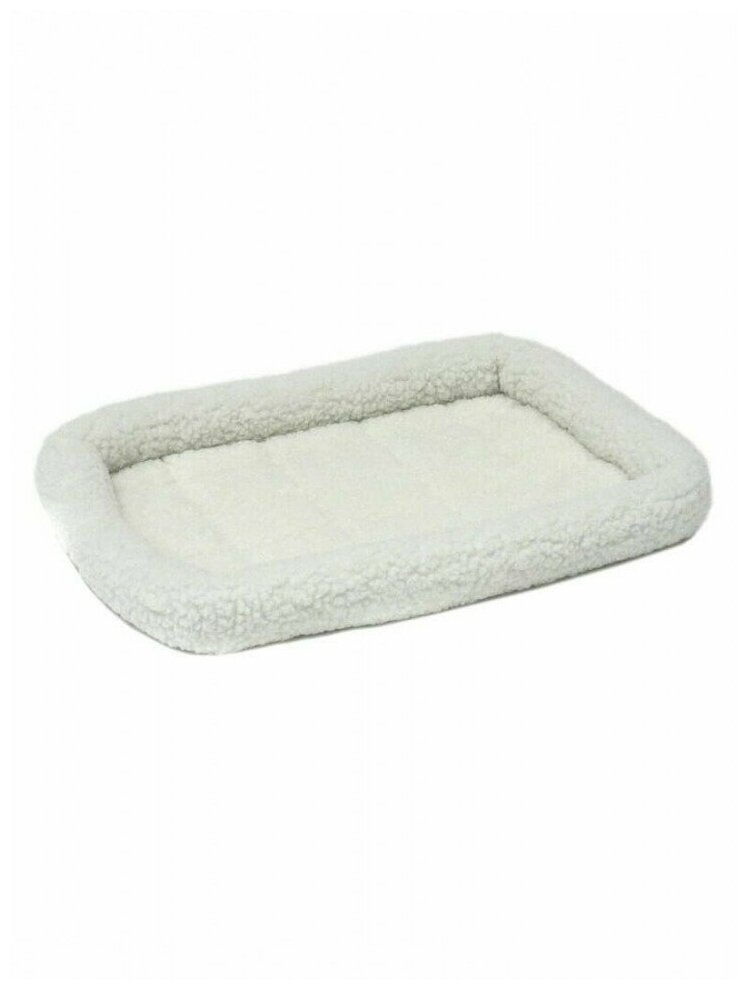 Лежанка MidWest Pet Bed для собак и кошек флисовая 55х33 см, белая - фотография № 1