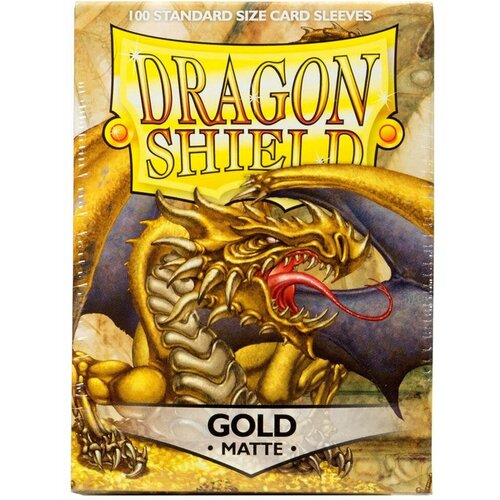 Протекторы Dragon Shield 100 шт. мат. золотыеПротекторы Dragon Shield 100 шт. мат. золотые