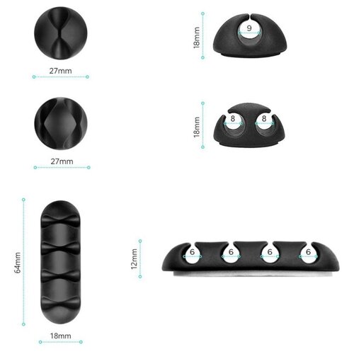 Держатель для провода клипса ONKRON CM1 черный 3092₽