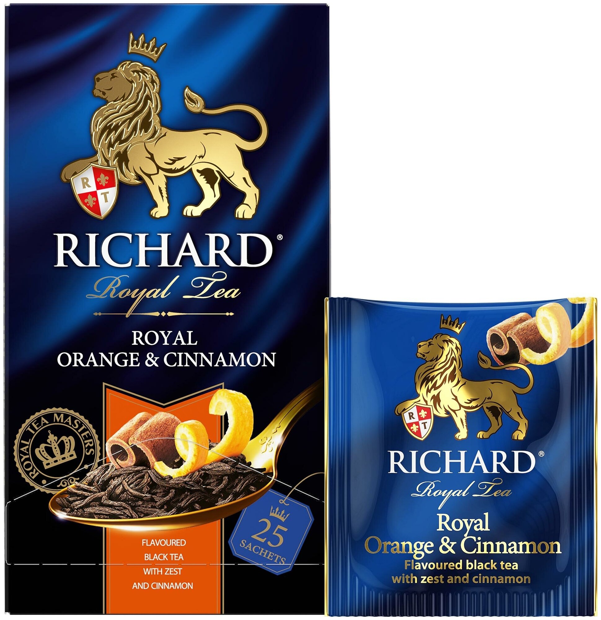 Чай Richard "Royal Orange & Cinnamon", черный с добавками, 25 пакетиков - фотография № 7