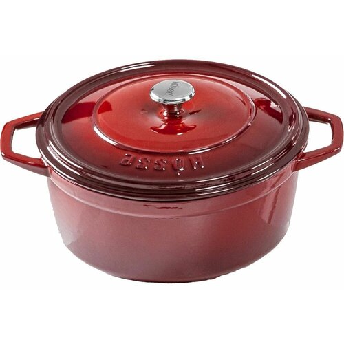 Глубокая кастрюля HOSSE, диаметр 24 см, красная, HS Y DT 24 RED