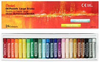 Pentel Пастель масляная Large Sticks 24 цвета