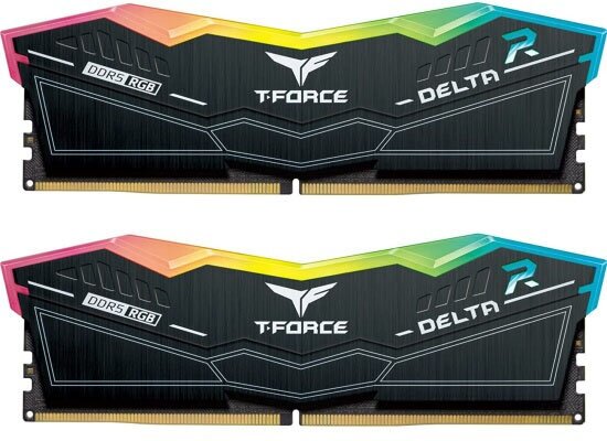 Модуль памяти 32GB (2x16GB) TEAMGROUP T-Force Delta RGB, DDR5, 6400MHz CL32 (32-39-39-84) 1.35V / FF3D532G6400HC32ADC01 / Black