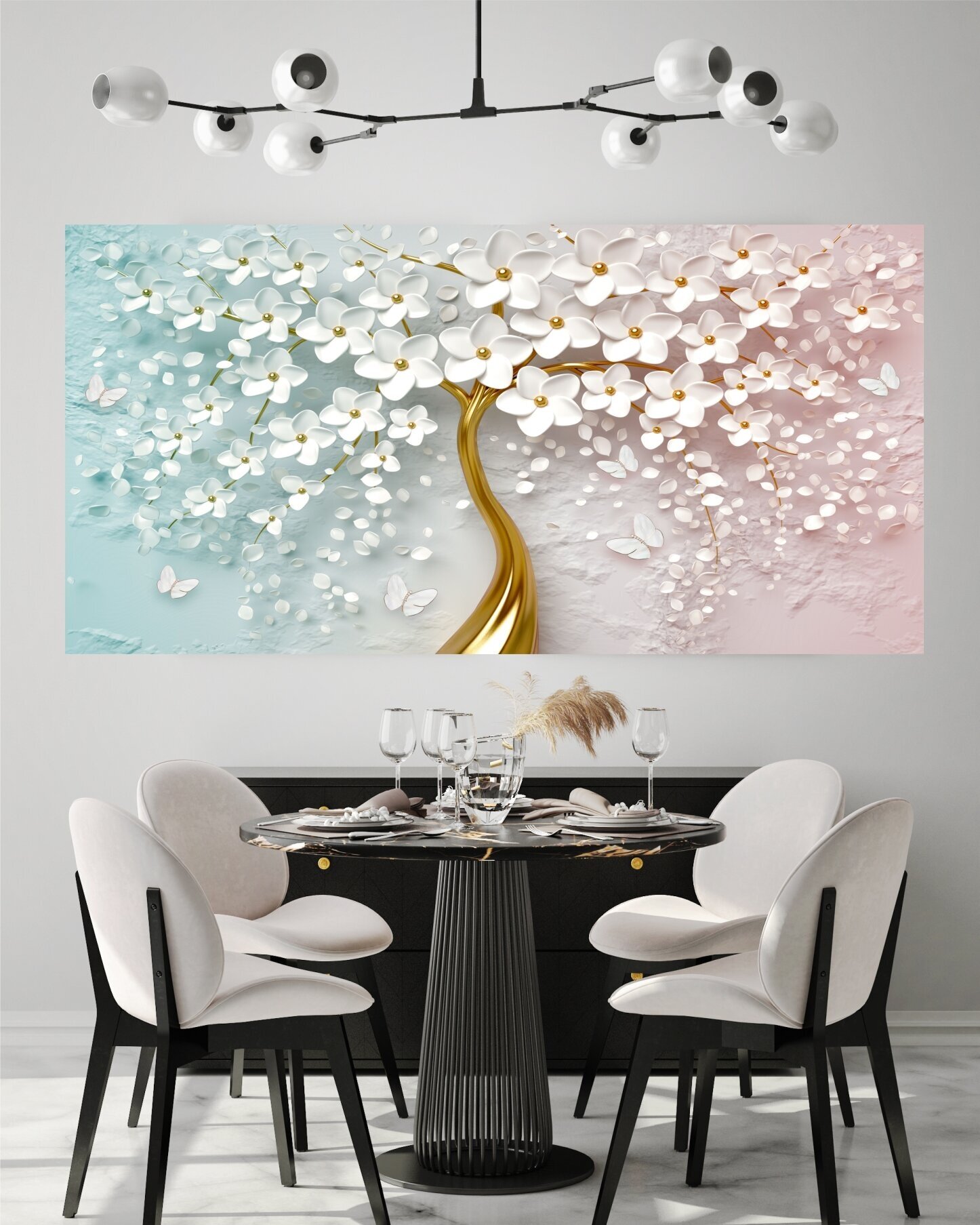 фото Фотообои "3d Разноцветное дерево" 100х200 см. /Флизелиновые фотообои