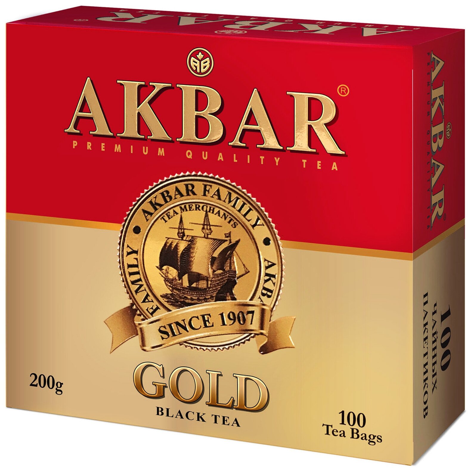 Чай черный Akbar Gold в пакетиках