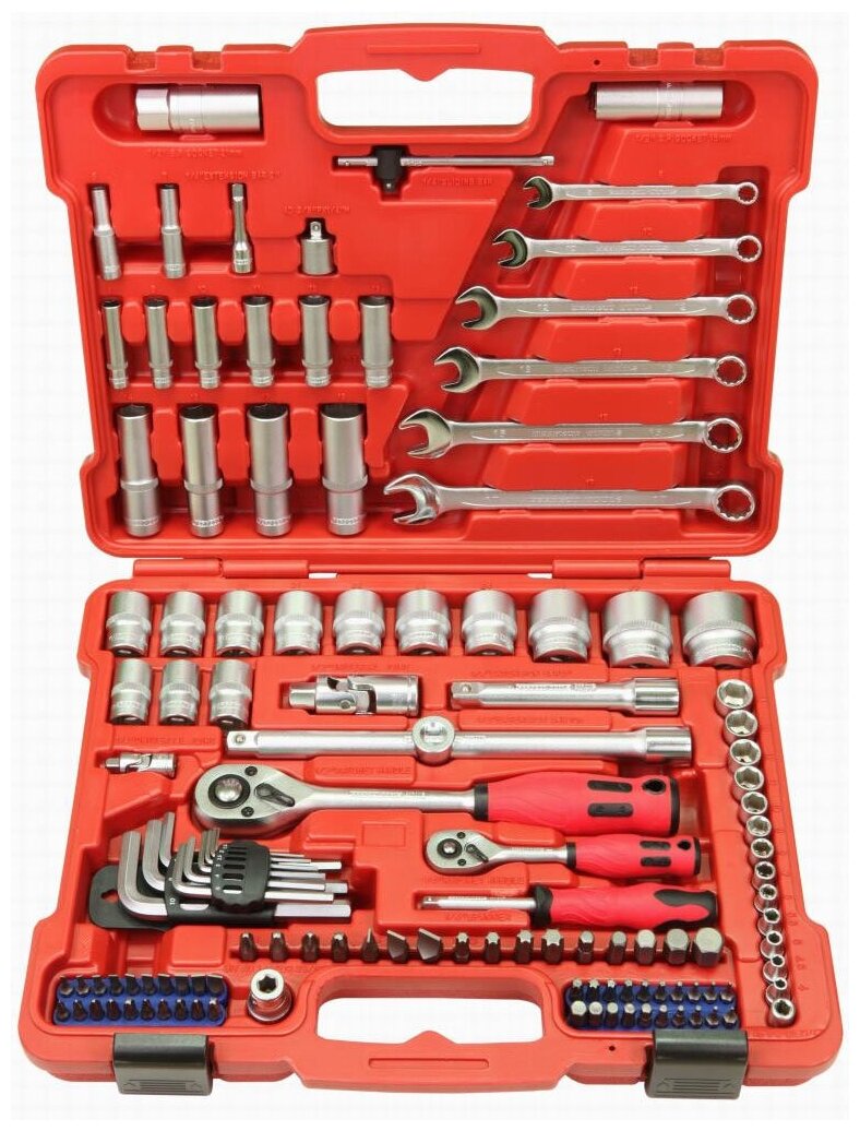 Набор инструмента Perfect Tools (Тайвань) 124 предмета (1/2“ и 1/4“) PT-S4124A-BS1 , 1 шт.