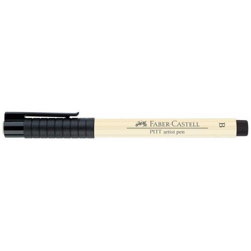 Faber-Castell ручка капиллярная Pitt Artist Pen Brush B, 167403, желтый цвет чернил, 1 шт.