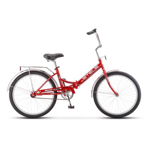Городской велосипед STELS Pilot 710 24 Z010 (2019) красный/черный 14 (требует финальной сборки) городской велосипед stels pilot 360 14 v010 2019 хром 9 требует финальной сборки