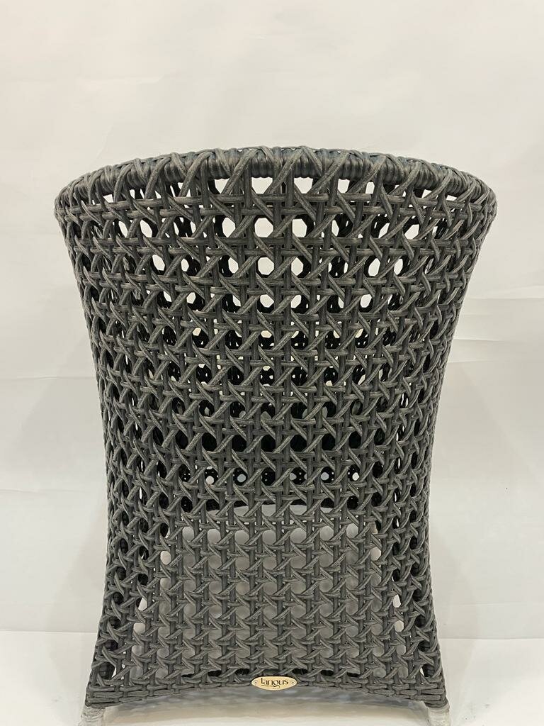 Плетеное кресло Тино из искусственного ротанга серое - фотография № 5