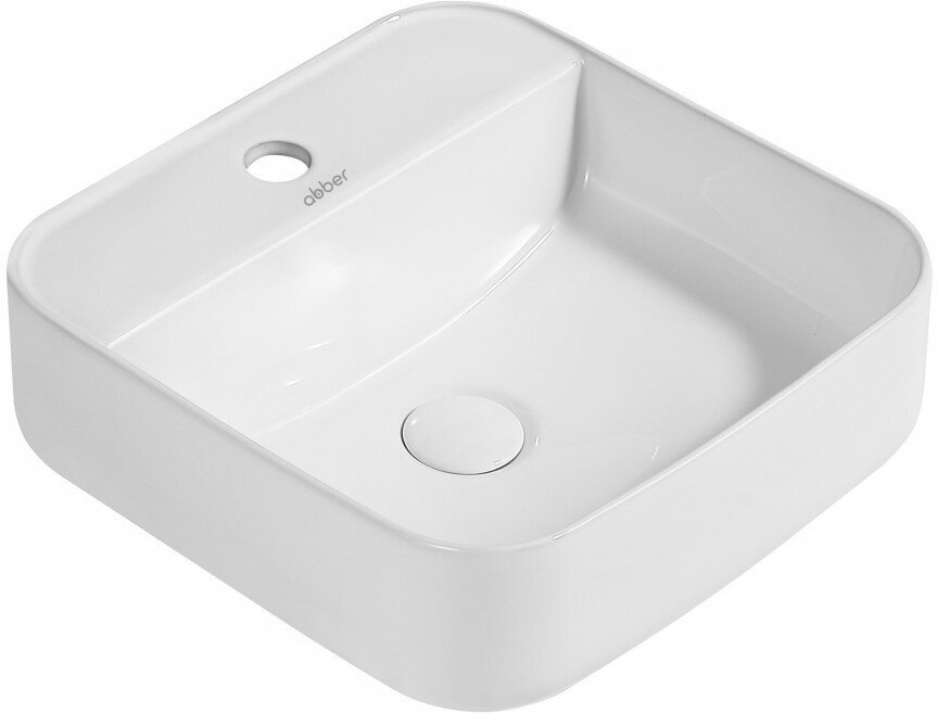 фото Накладная раковина Abber Rechteck белая AC2215