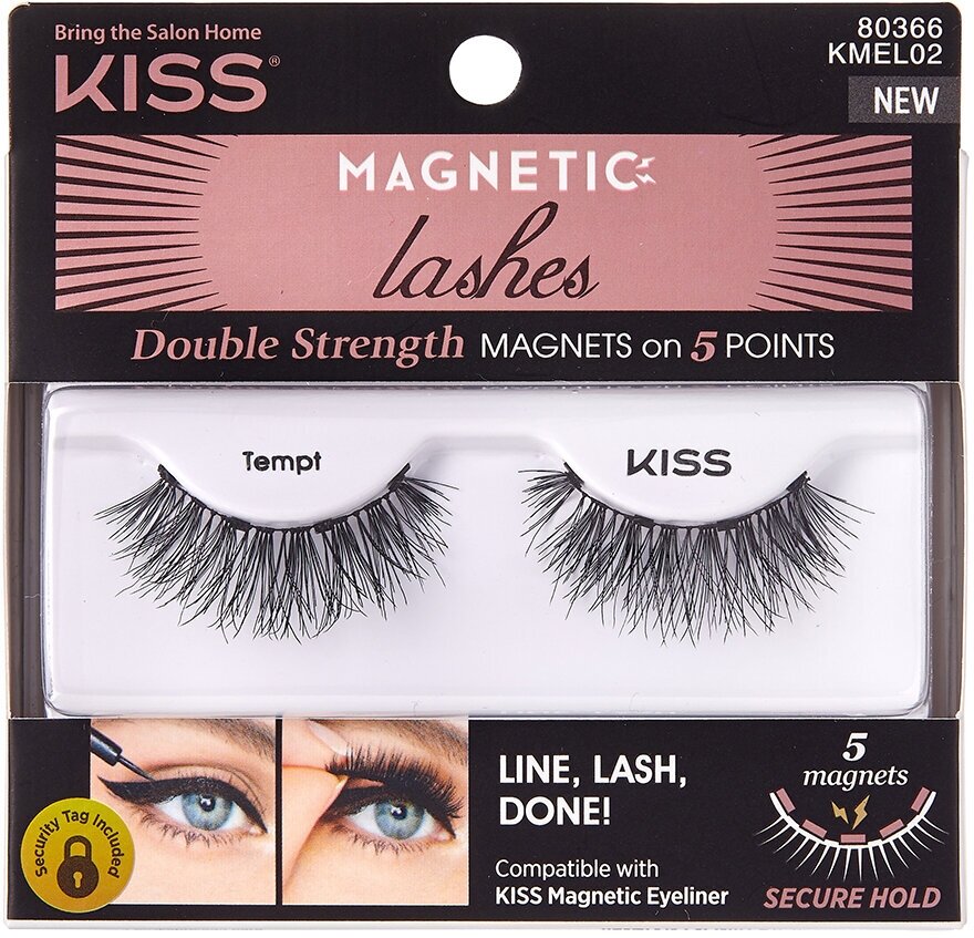 KISS Магнитные ресницы нового поколения Tempt / Magnetic Eyeliner Lash, 1 пара KMEL02