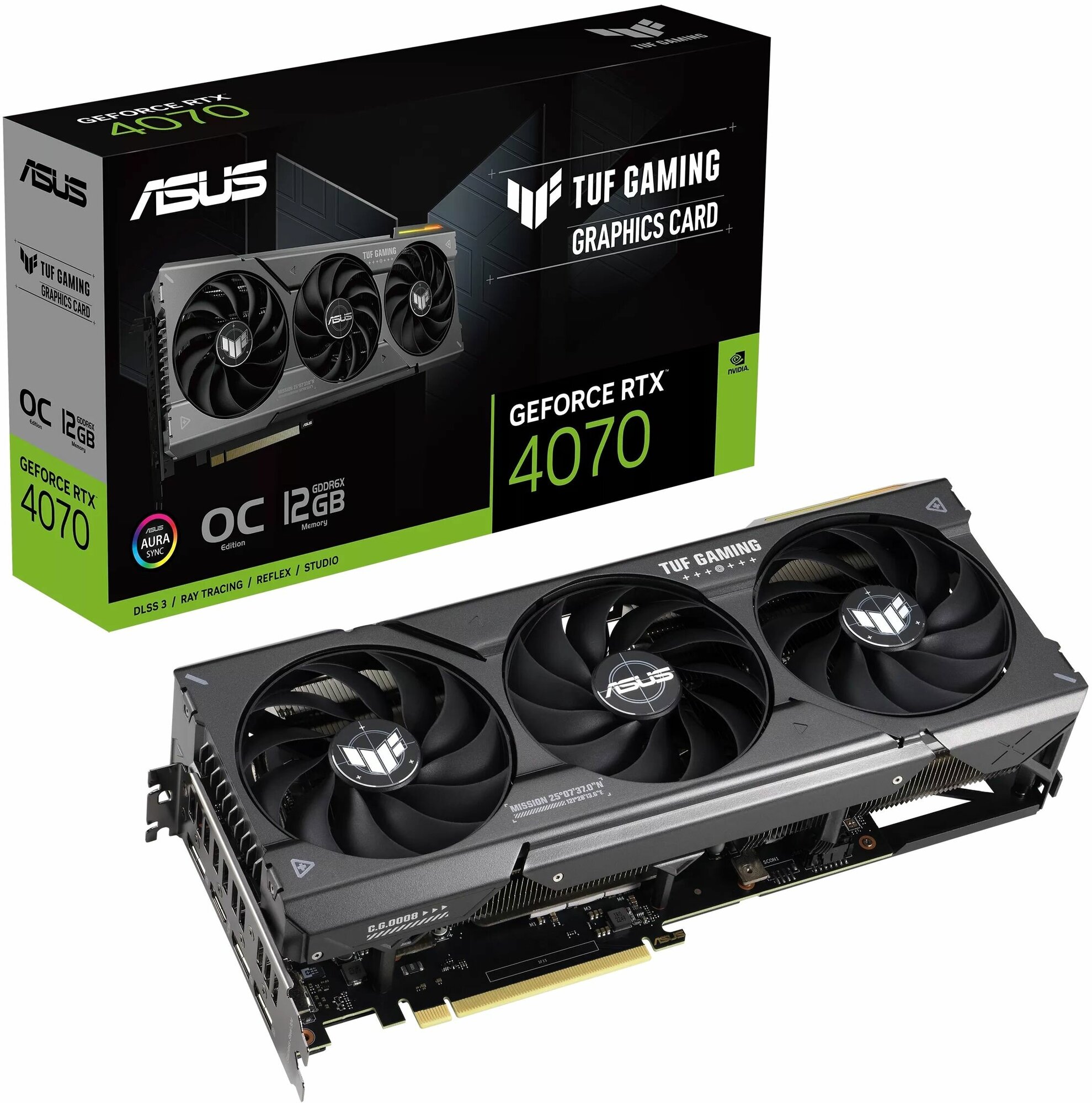 Видеокарта ASUS TUF Gaming GeForce RTX 4070 OC 12GB (90YV0IZ0-M0NA00)