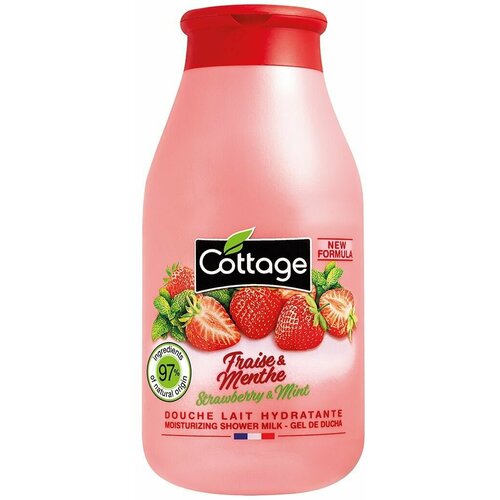 Молочко для душа, Cottage, Клубника и Мята, 250 мл молочко для душа cottage moisturizing shower milk клубника и мята увлажняющая 250 мл