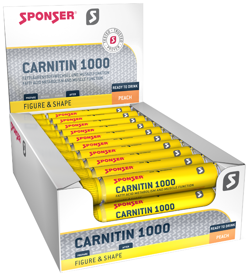 Карнитин жидкий SPONSER L-CARNITINE 1000 TRINKAMPULLE 30 x 25 мл, Персик