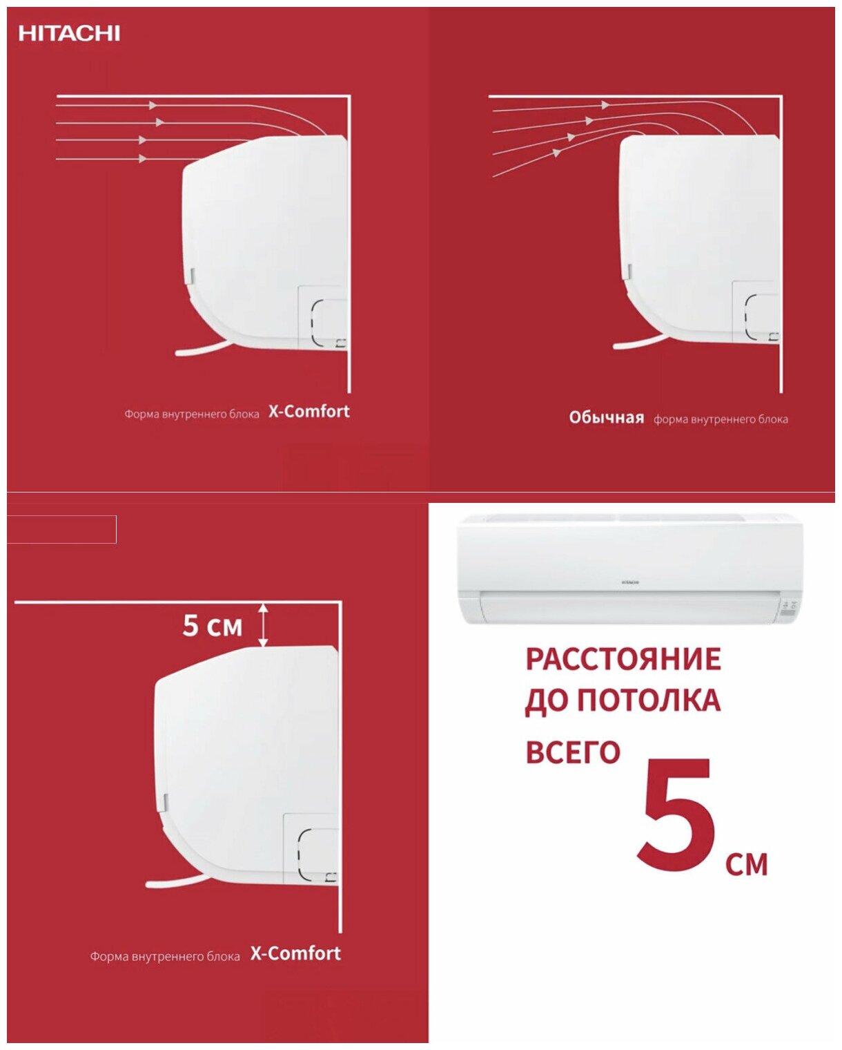 Кондиционер Hitachi X-Comfort RAK-18REF/RAC-18WEF - фото №6