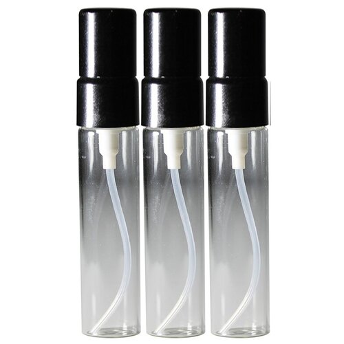фото Флаконы для духов aromaprovokator стекло, спрей металл черный 5 ml набор 3 шт