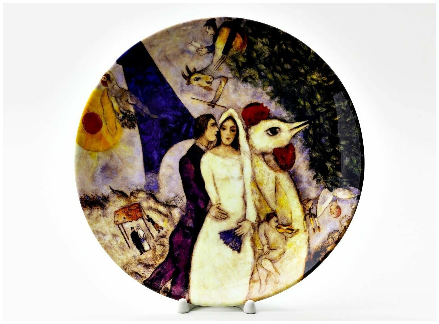 Декоративная тарелка Шагал Марк Захарович Эйфелева башня