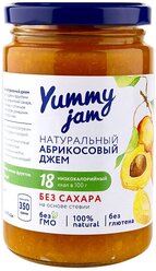 Джем Yummy jam натуральный абрикосовый без сахара, банка, 350 г