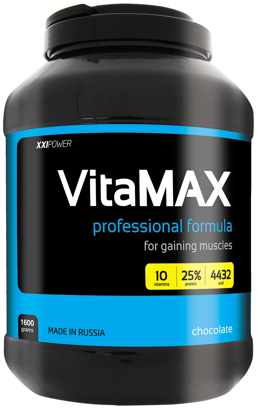 Гейнер XXI Power VitaMAX, 1600 г, шоколад