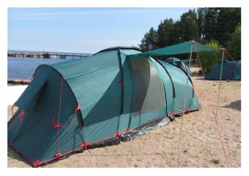 Палатка Tramp Brest 9 (V2) кемпинг. 9мест. зеленый - фото №6