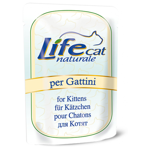 Влажный корм для котят LifeCat с курицей 2 шт. х 70 г (кусочки в желе)