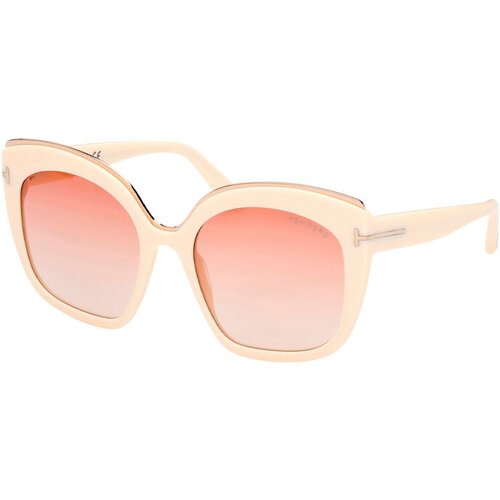 Солнцезащитные очки Tom Ford, серый, белый солнцезащитные очки tom ford кошачий глаз оправа пластик градиентные для женщин коричневый
