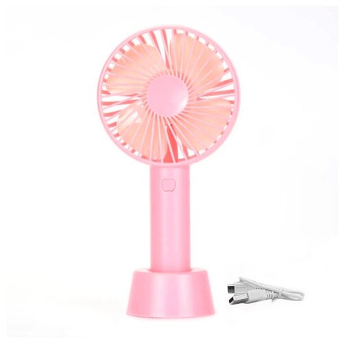 Беспроводной портативный мини вентилятор на подставке розовый от USB 49900₽