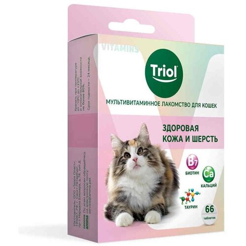 Triol 5шт х 33г лакомство мультивитаминное лакомство Здоровая кожа и шерсть для кошек