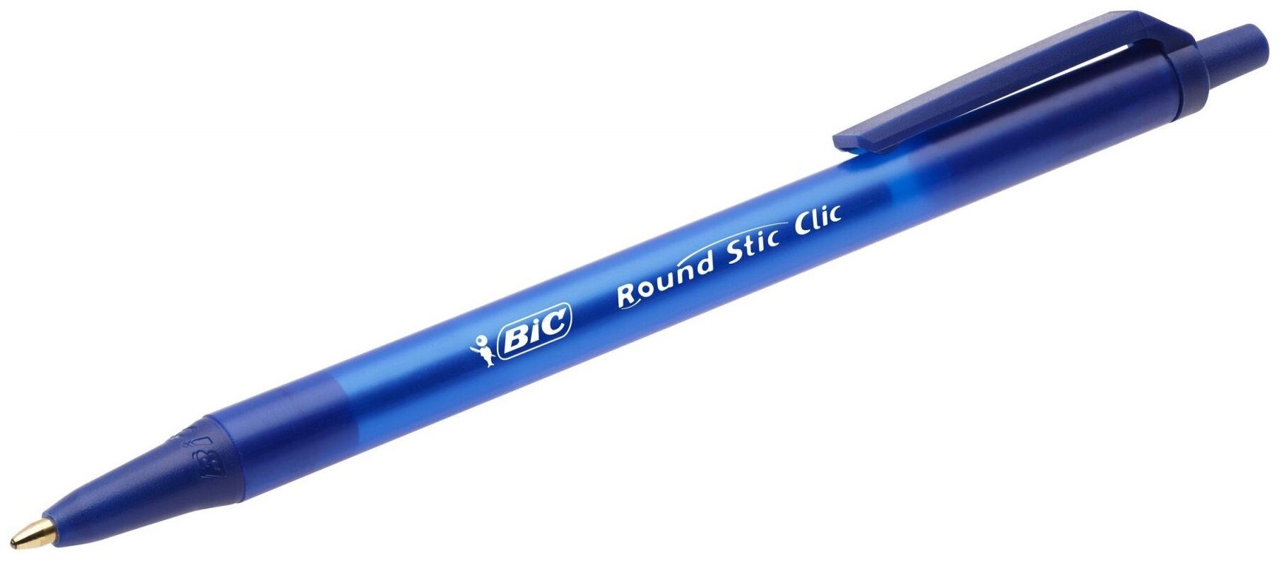 Ручки шариковые автоматические BIC "Round Stic Clic", набор 3 шт, синие, линия письма 0,32 мм, блистер, 926374