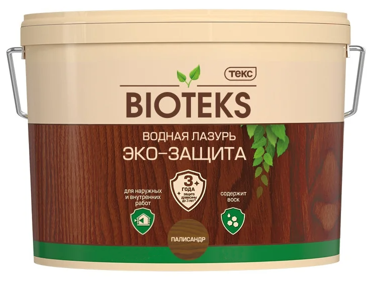 Водная лазурь Bioteks Эко-защита (0,9л) палисандр