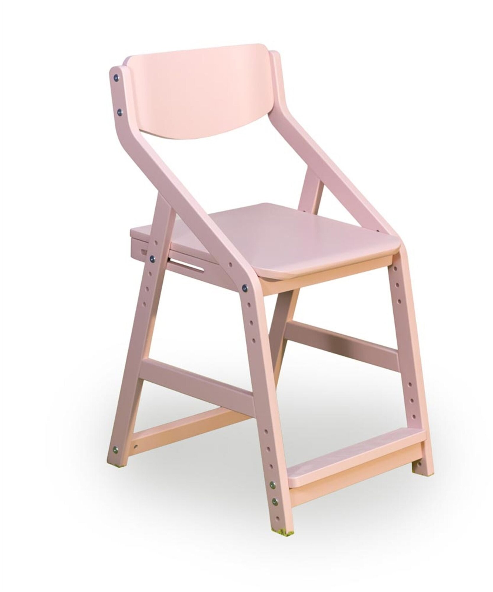 Детский растущий стул "Робин Wood" 38 Попугаев, Розовый