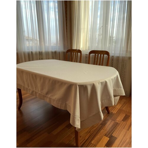 Скатерть на стол прямоугольная льняная, Cynthia, 160x320 см, новогодняя