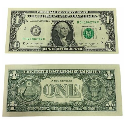 Банкнота 1 Доллар! UNC банкнота 1 доллар сша состояние аunc без обращения