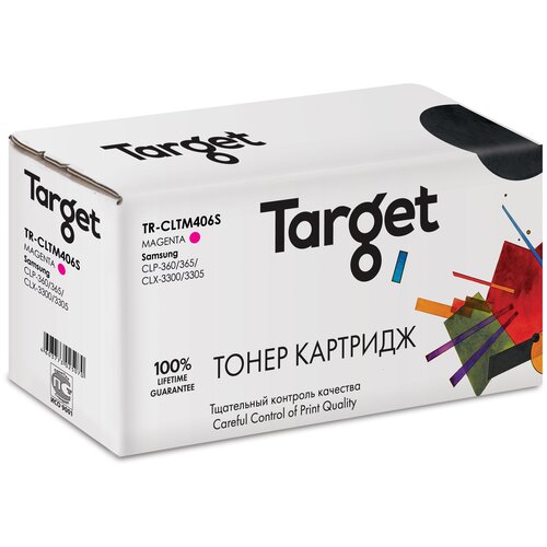 Картридж Target TR-CLTM406S, 1000 стр, пурпурный картридж target tr cltc407s 1000 стр голубой