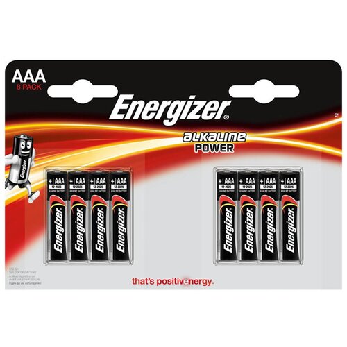 Батарейка Energizer Alkaline Power AAA, в упаковке: 8 шт. батарейка energizer alkaline power aaa в упаковке 8 шт