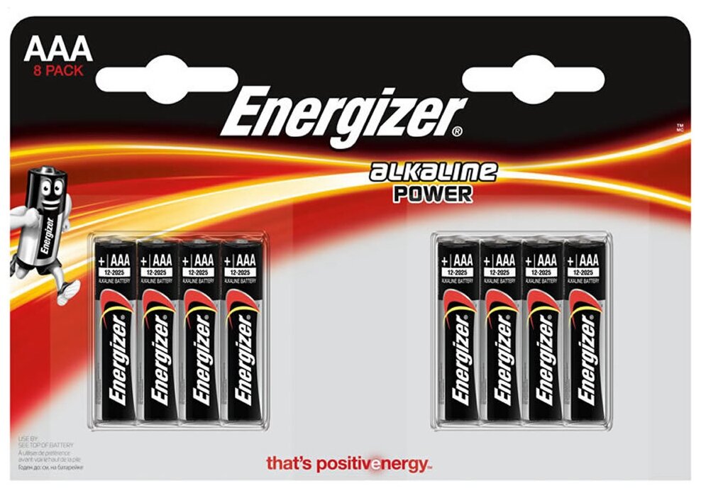 Батарейка Energizer Alkaline Power LR03 BL8, 8шт