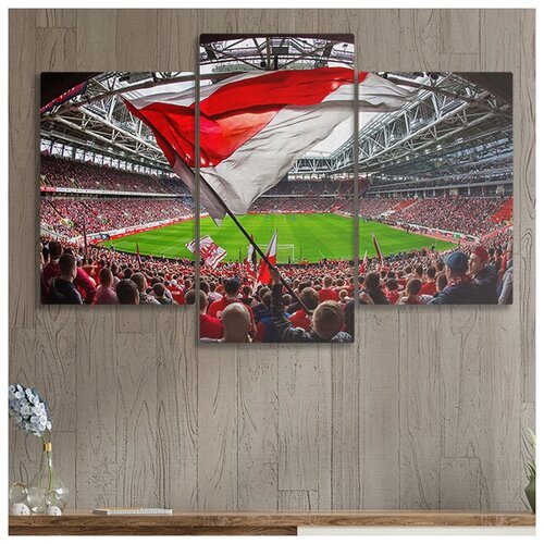 Модульная картина красно-белый флаг 105х70 см