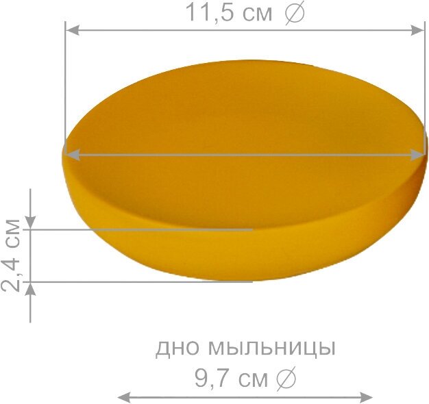 Мыльница Аквалиния Сиена CE2411AA-SD керамика цвет горчичный - фото №11