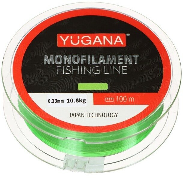 Леска монофильная YUGANA, Monolite green, 0.33 mm, 100 m - фотография № 3