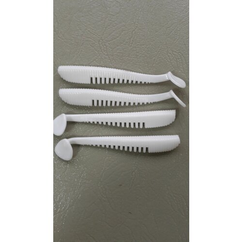 Силиконовая приманка Аваруна (Easy Shad) 89мм (6шт) Белый (White).