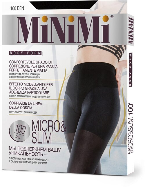 Колготки  MiNiMi Micro&Slim, размер 4, черный